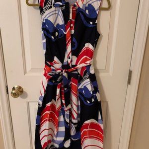 Talbots button front A-line dress